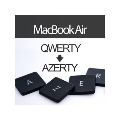 Protection Silicone conversion QWERTY => AZERTY Clavier US Noir